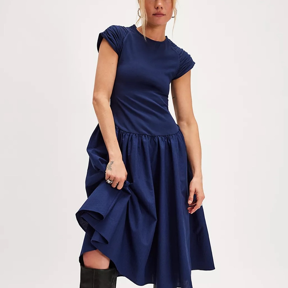 NWOT Free People Afternoon Elegance MIDI Dress